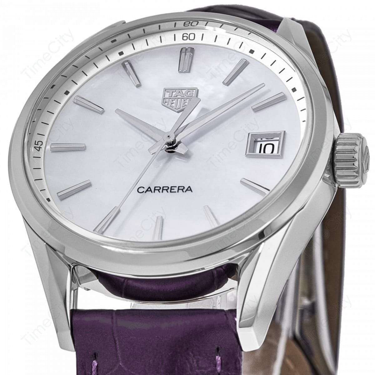 TAG Heuer TAG Heuer Carrera Lady WBK1311.FC8261 кварцевые женские часы часы крупный план перламутровый циферблата