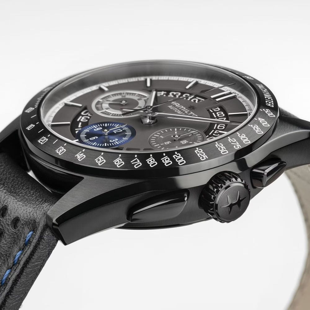 Hamilton Hamilton Jazzmaster Performer Autochrono 42mm H36646780 мужские часы черный циферблат на запястье