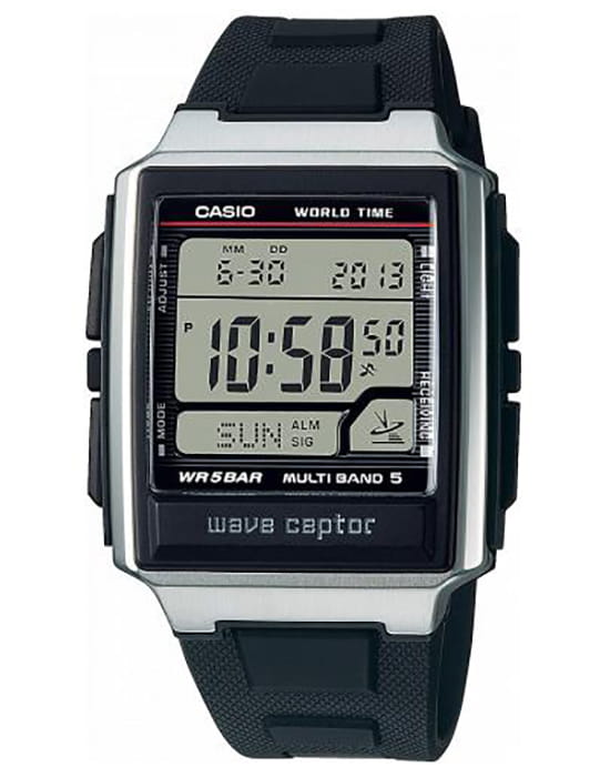 Casio CASIO WV-59R-1A  WV-59R-1AEF кварцевые мужские часы серый циферблат, браслет полимер — вид спереди