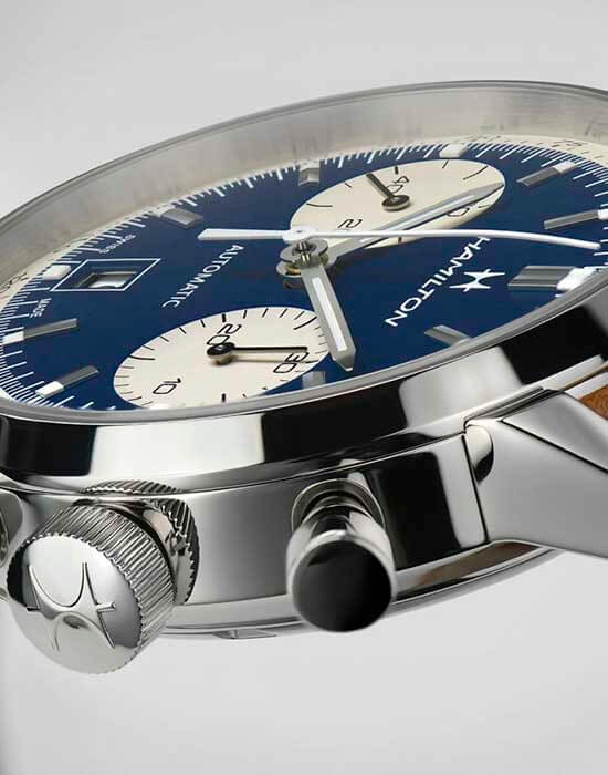 Оригинальные часы Hamilton Hamilton American Classic Intra-Matic Auto Chrono H38416541 механические калибр механизма h-31 общий вид