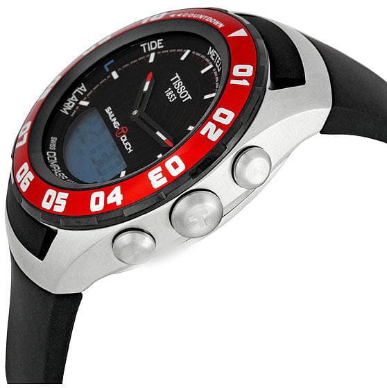 Tissot Tissot T-Tactile Sailing-Touch T056.420.27.051.00, t-sport швейцария мужские часы на браслете силикон боковой вид