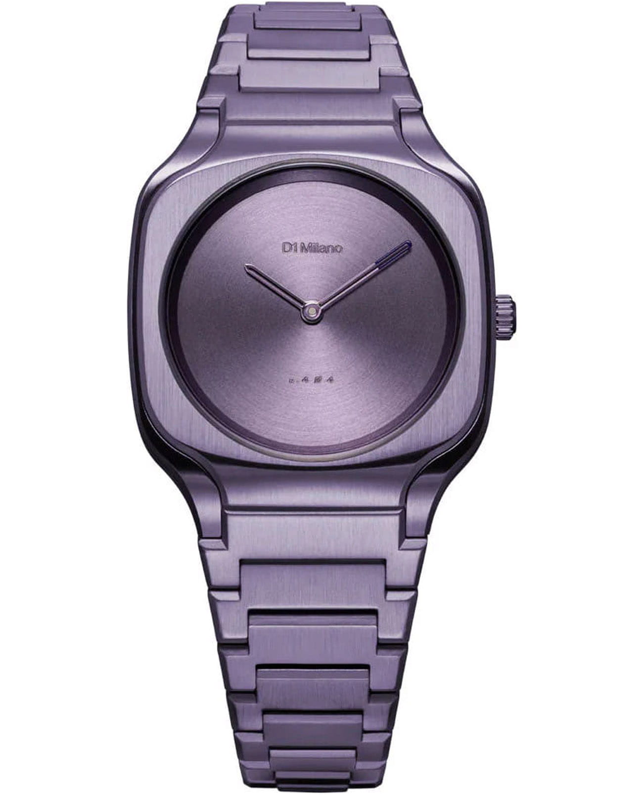 D1 Milano D1 Milano Square Disco Purple SQBL02  SQBL02 кварцевые женские часы фиолетовый циферблат, браслет нержавеющая сталь с pvd-покрытием — вид спереди
