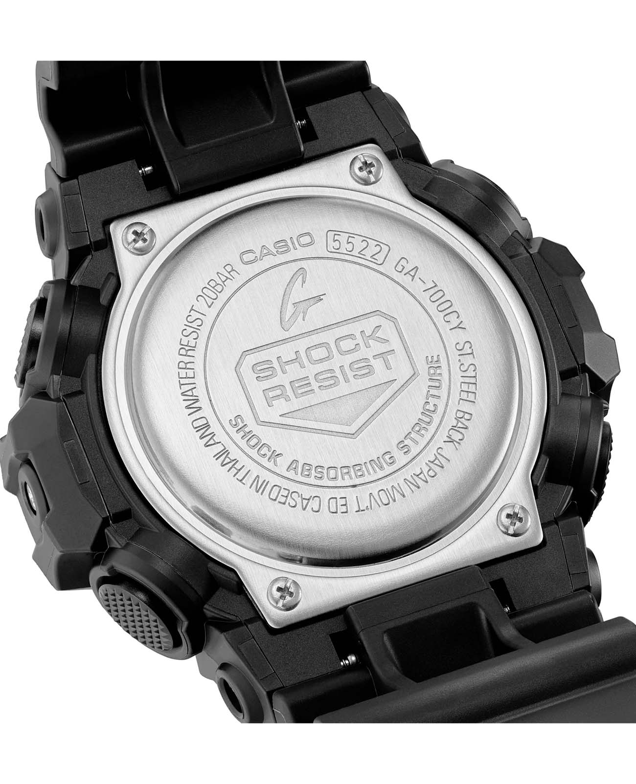 Casio Casio G-Shock GA-700CY-1ADR (GA-700CY-1A), g-shock япония мужские часы на браслете пластик боковой вид