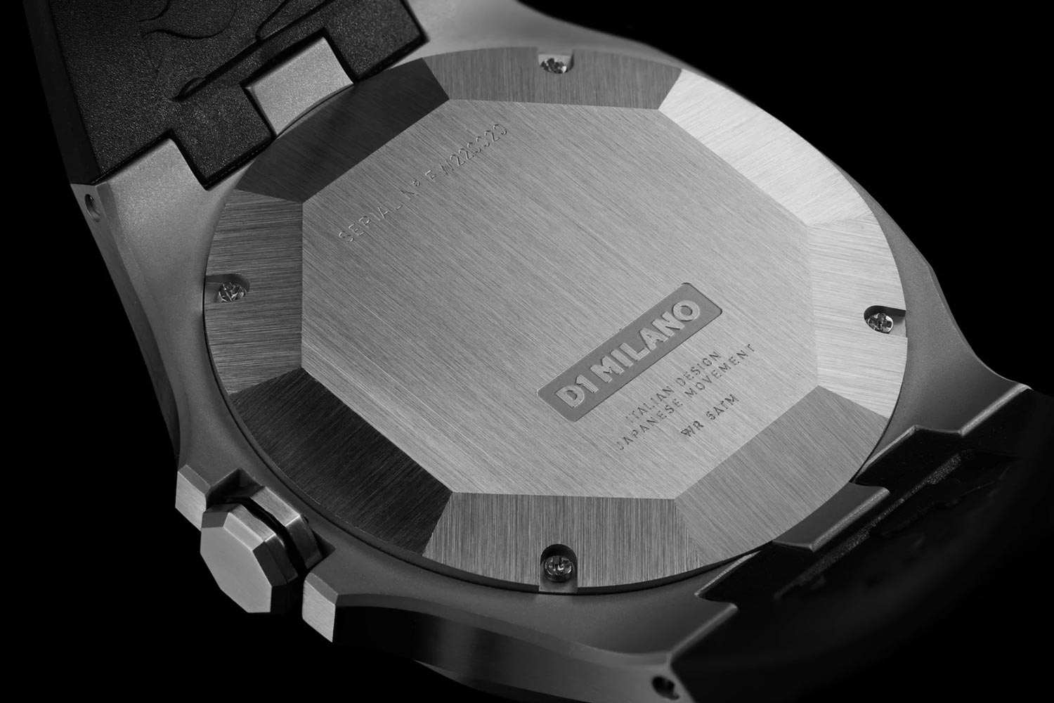 D1 Milano D1 Milano Delta 001 DTRJ01,  италия мужские часы на браслете каучук боковой вид