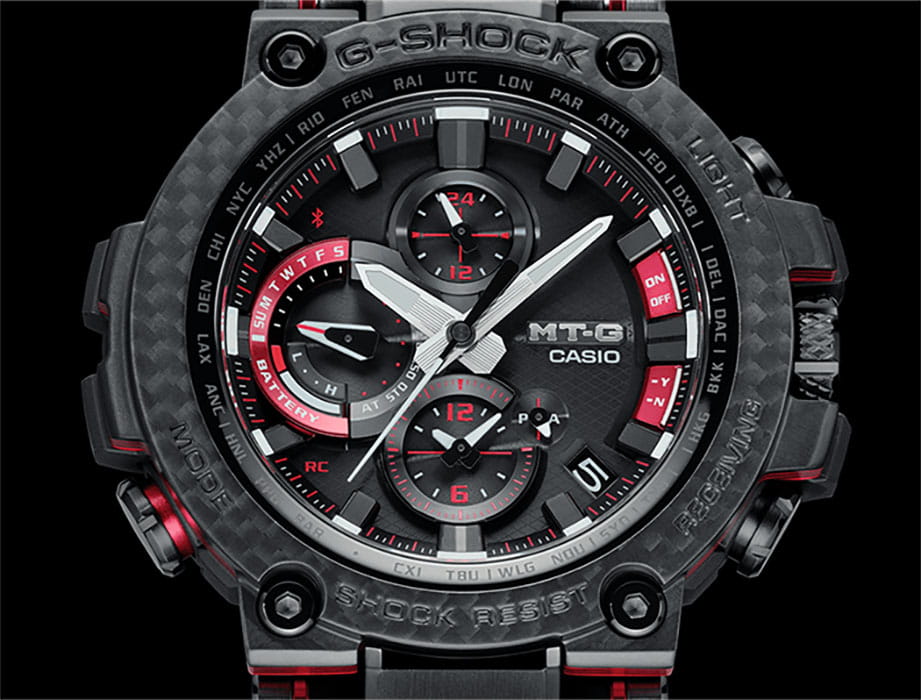 Casio Casio G-Shock Premium MTG-B1000XBD-1A электронные мужские часы часы крупный план черный циферблата