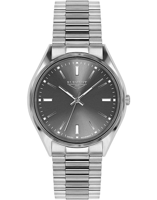 33 Element 33 Element 331814  331814 кварцевые женские часы серый циферблат, браслет нержавеющая сталь — вид спереди