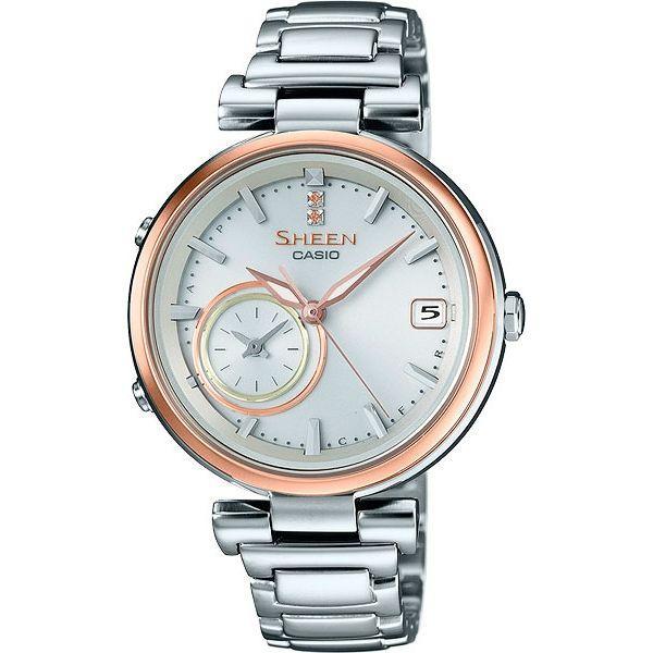 Casio Casio Sheen SHB-100SG-7A  SHB-100SG-7A  женские часы серый циферблат, браслет  — вид спереди