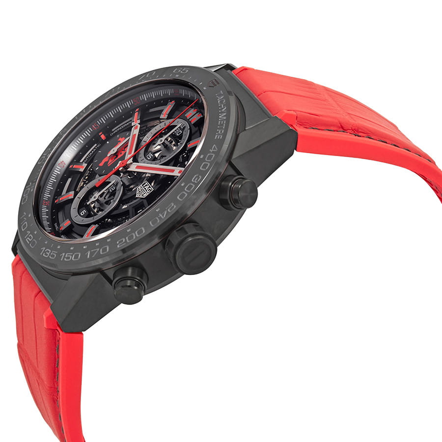 TAG Heuer TAG Heuer Carrera CAR2A1J.FC6416, carrera швейцария мужские часы на браслете кожа + каучук боковой вид