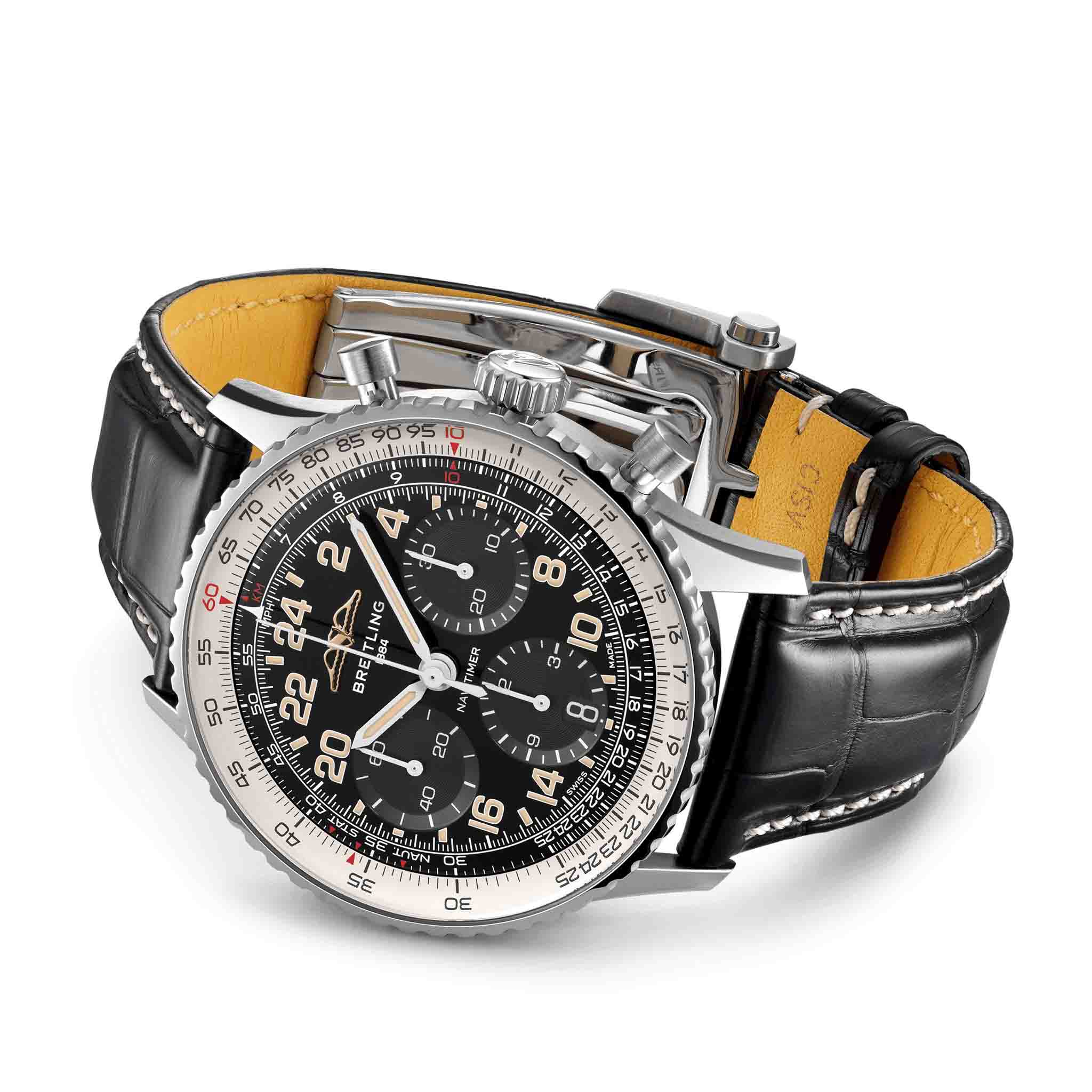 Оригинальные часы Breitling Breitling Navitimer B02 Chronograph 41 Cosmonaute PB02301A1B1P1 механические калибр механизма мануфактурный механизм breitling caliber b02 общий вид