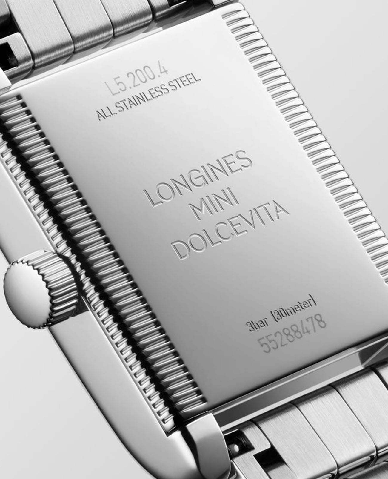 Longines Longines DolceVita L5.200.4.71.6  — детали корпуса и нержавеющая сталь