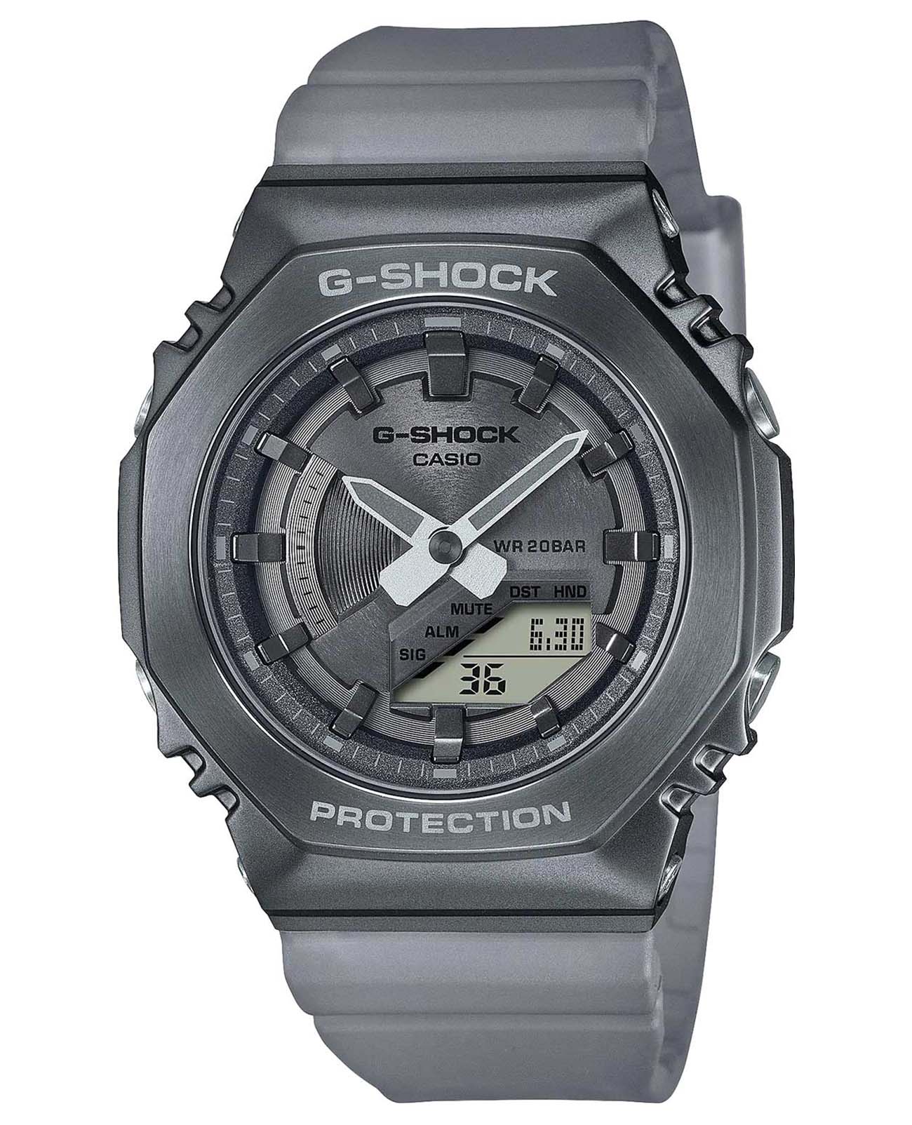 Casio Casio G-Shock GM-S2100MF-1A GM GM-S2100MF-1A электронные женские часы серый циферблат, браслет пластик — вид спереди