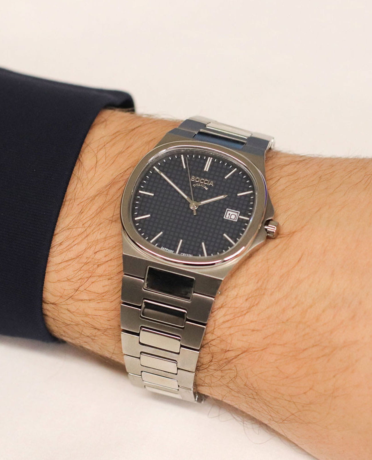 Boccia Titanium Boccia Titanium Square 3657-04 , наручные мужские часы фото под углом