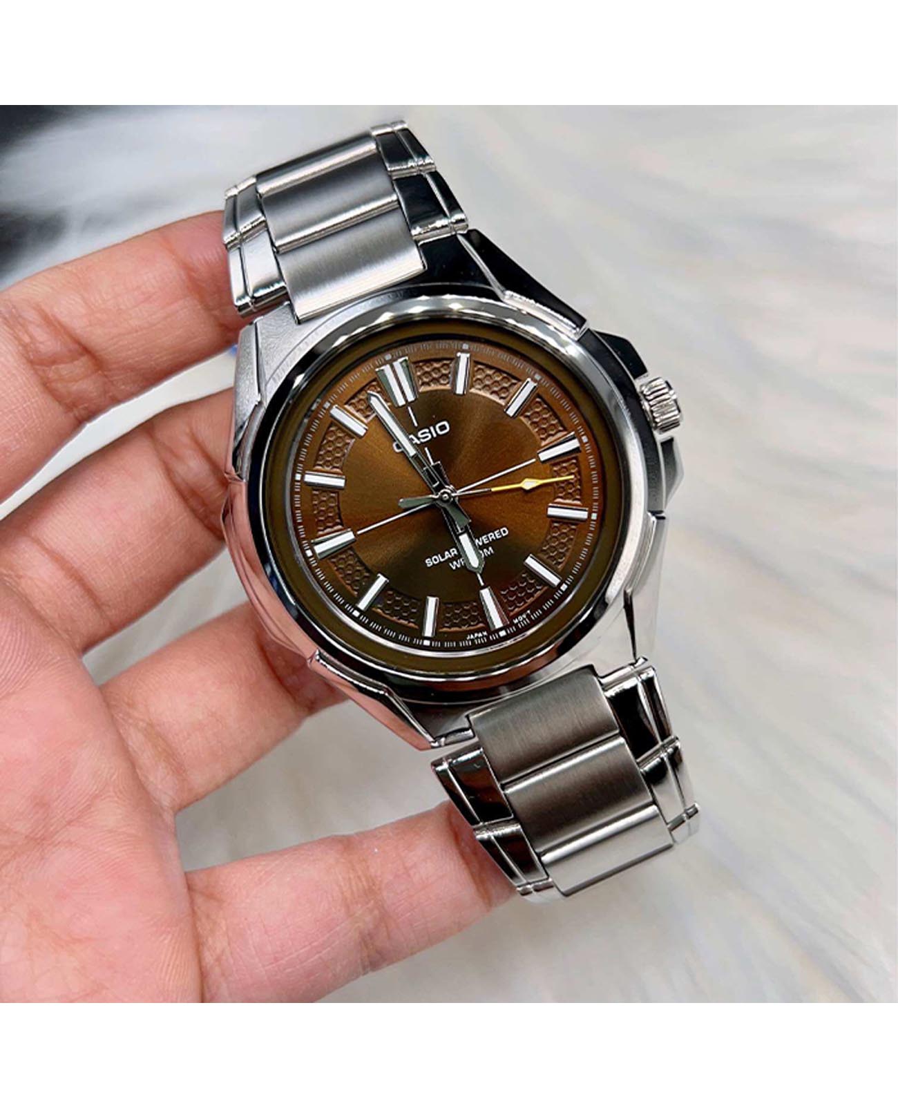 Casio Casio Collection MTP-RS100D-5A, collection япония мужские часы на браслете нержавеющая сталь боковой вид