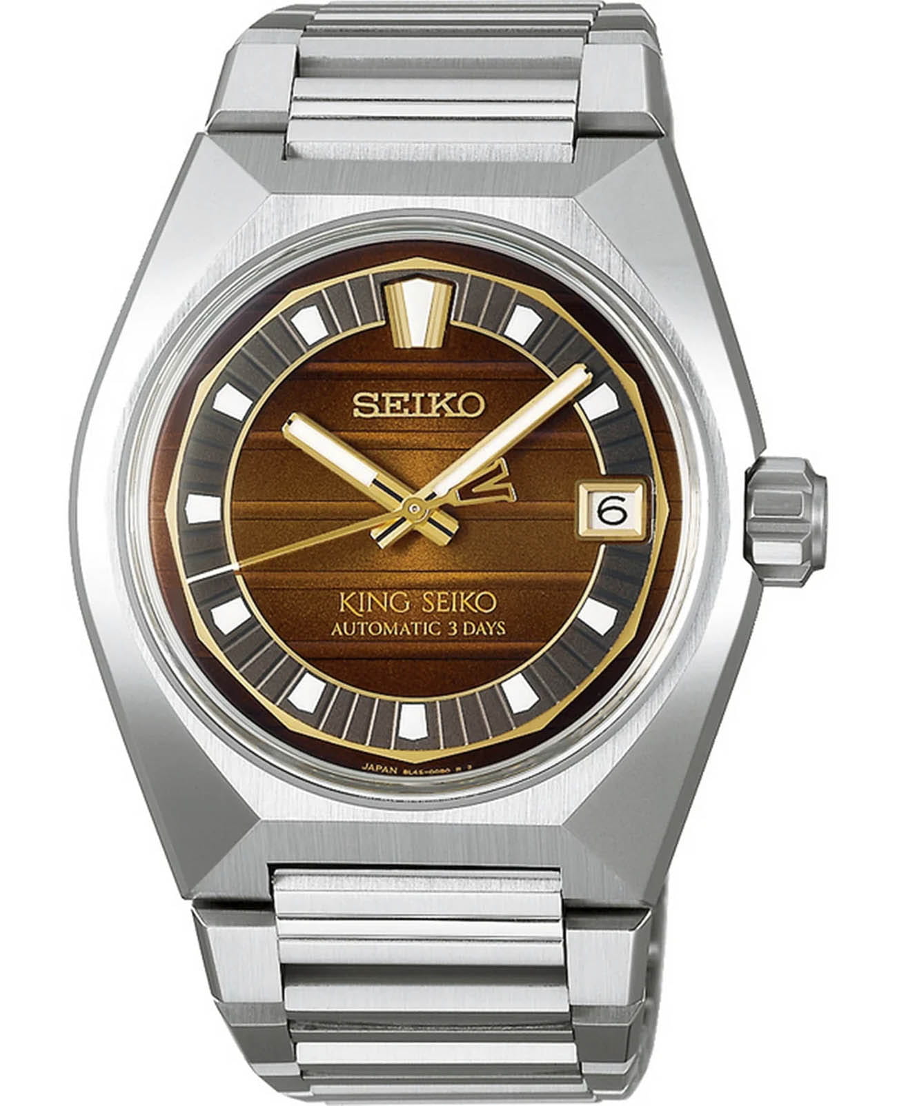 Seiko Seiko Prospex SLA089J1  SLA089J1 механические мужские часы коричневый циферблат, браслет нержавеющая сталь — вид спереди
