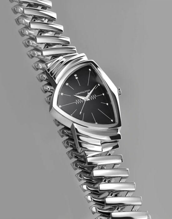 Оригинальные часы Hamilton Hamilton Ventura H24411232 кварцевые калибр механизма f05.111 общий вид