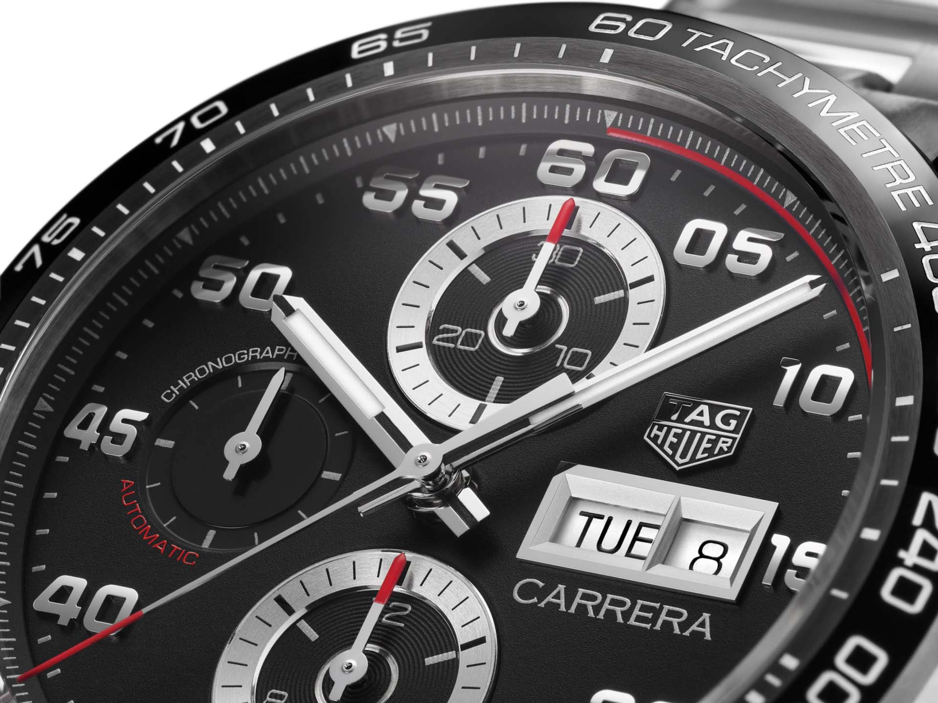 TAG Heuer TAG Heuer Carrera CBN2A1AA.BA0643 мужские часы черный циферблат на запястье