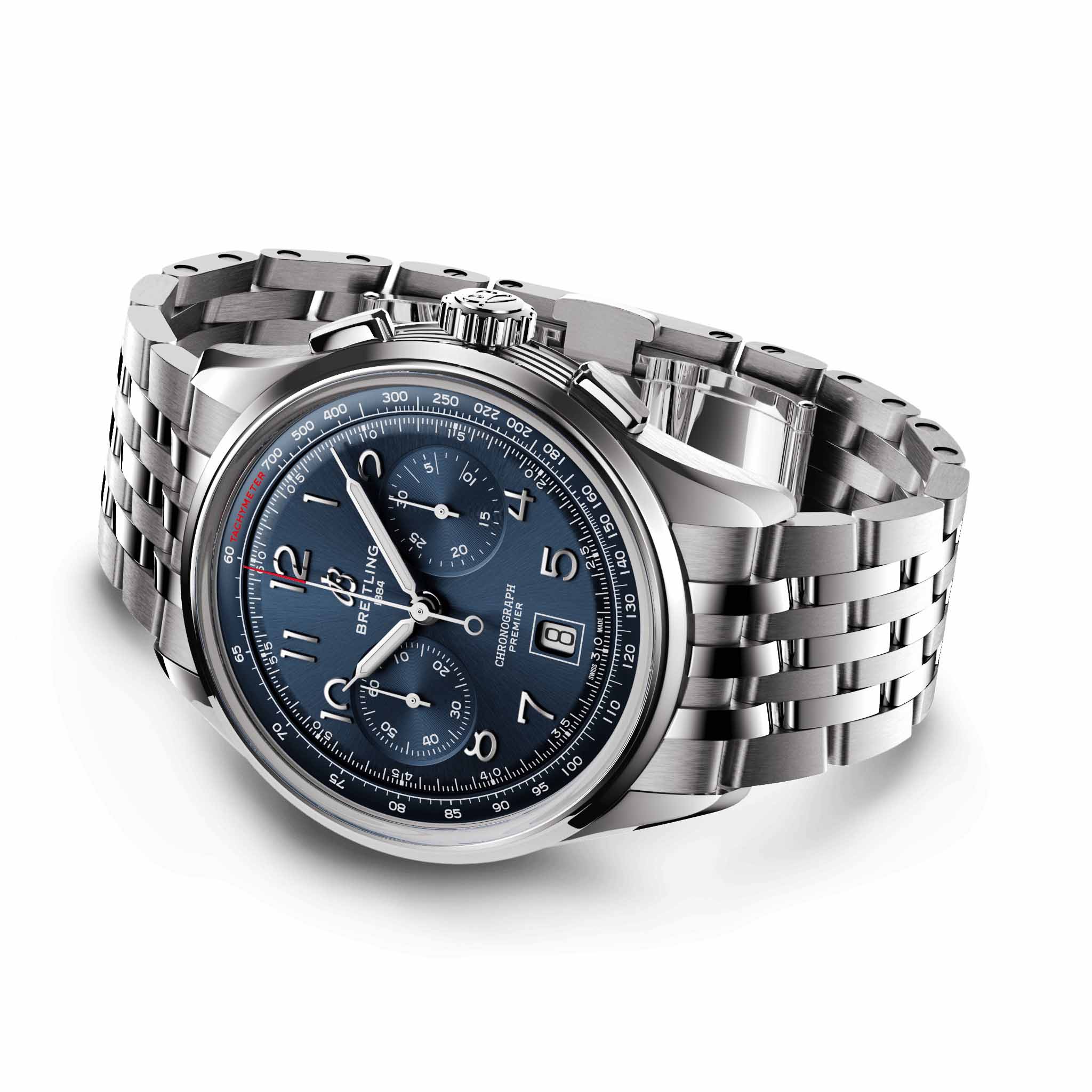 Breitling Breitling Premier B01 Chronograph 42 AB0145171C1A1 мужские часы синий циферблат на запястье