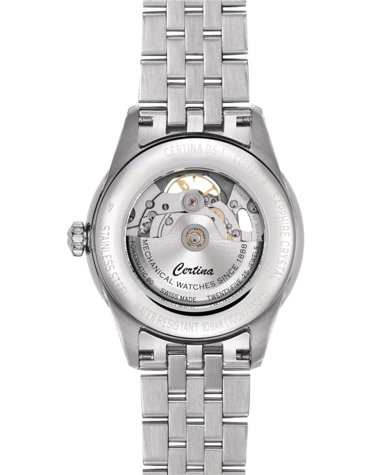 Certina C0299071104100 мужские часы застежка крупным планом