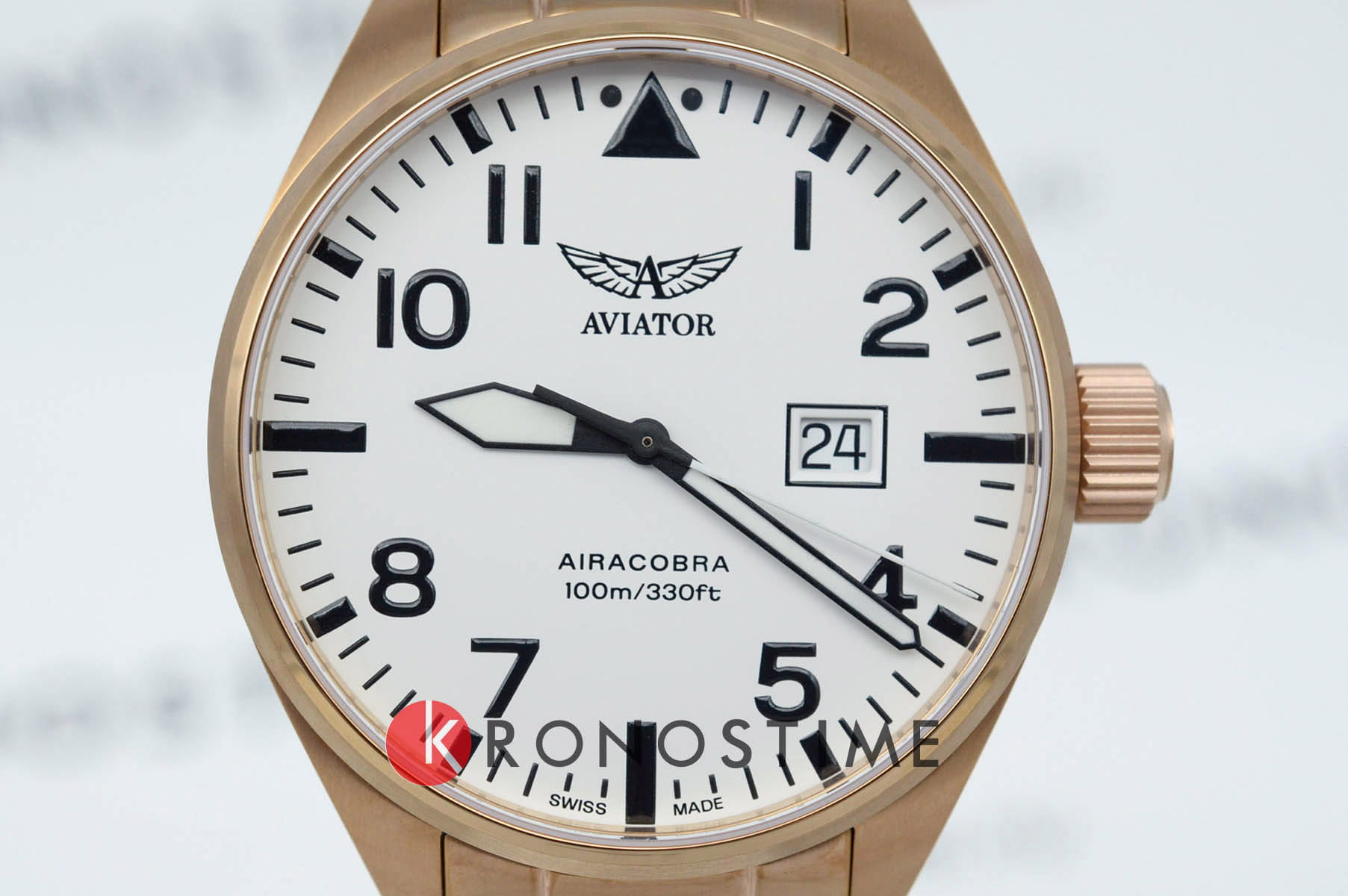 Aviator Aviator Airacobra V.1.22.2.152.5  — детали корпуса и нержавеющая сталь с pvd-покрытием