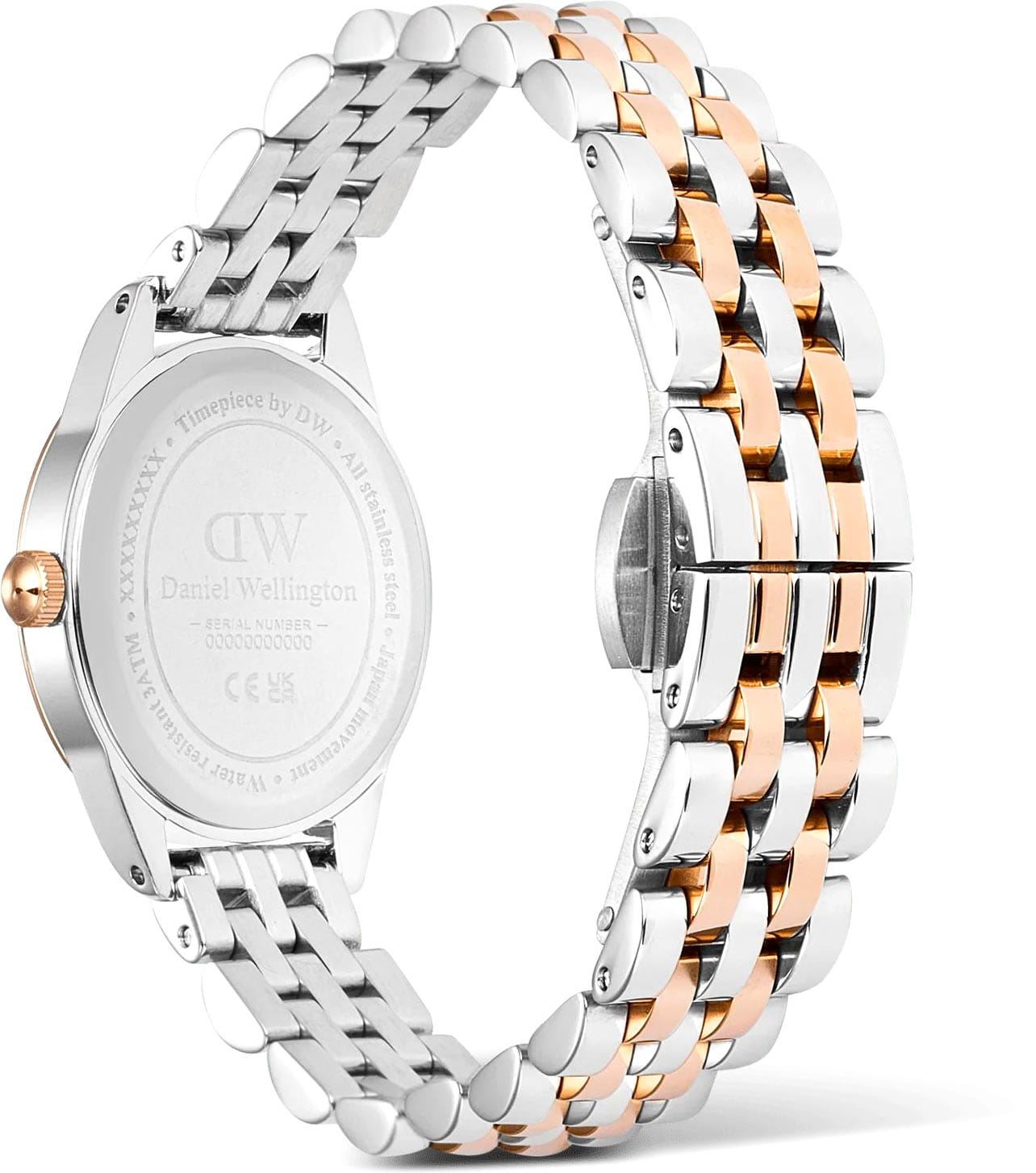 Daniel Wellington Daniel Wellington Ophelia Mini Two Tone Rose Gold DW00100810,  швеция женские часы на браслете нержавеющая сталь с pvd-покрытием боковой вид