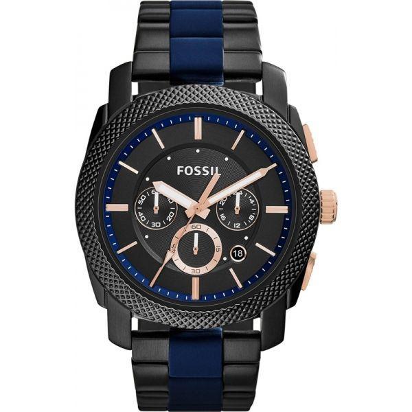 Fossil Fossil Bannon  FS5164  FS5164 кварцевые мужские часы черный циферблат, браслет  — вид спереди