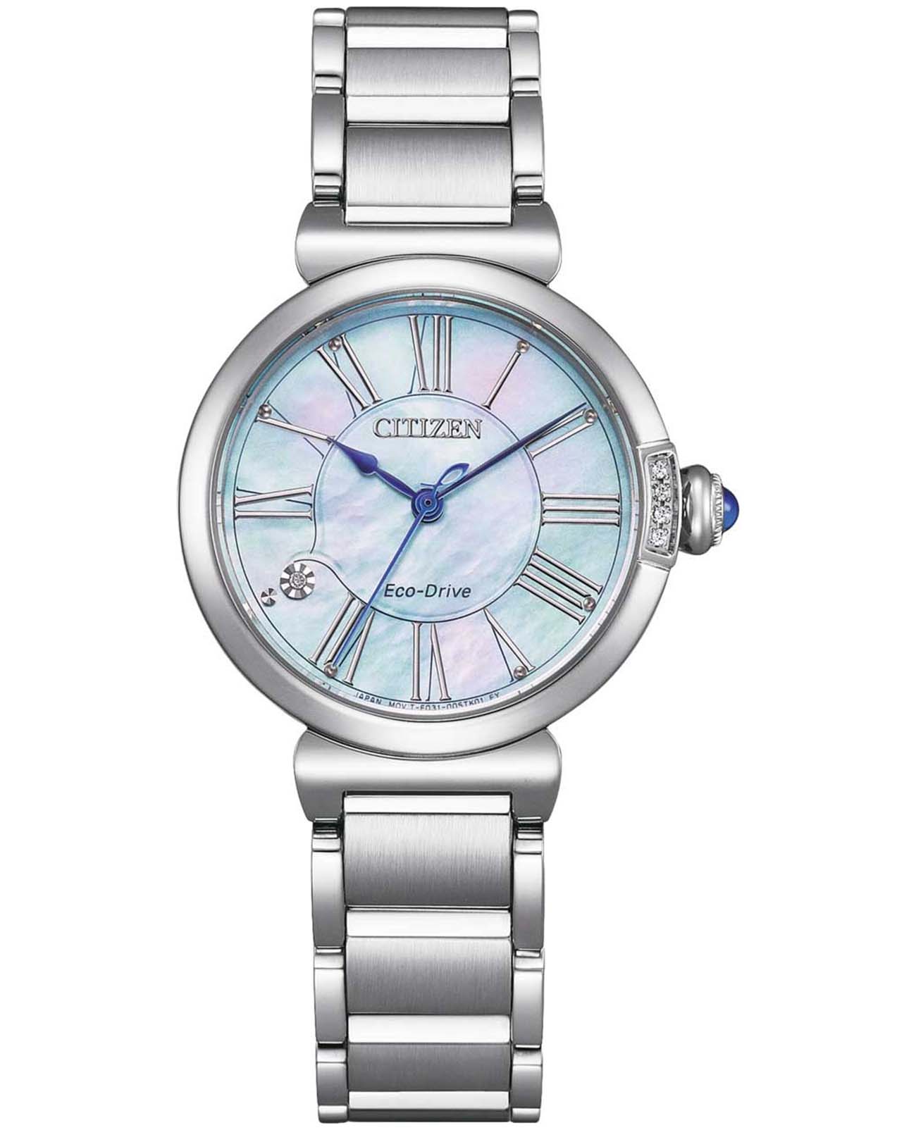 Citizen Citizen Citizen L EM1060-87N  EM1060-87N кварцевые женские часы перламутровый циферблат, браслет нержавеющая сталь — вид спереди