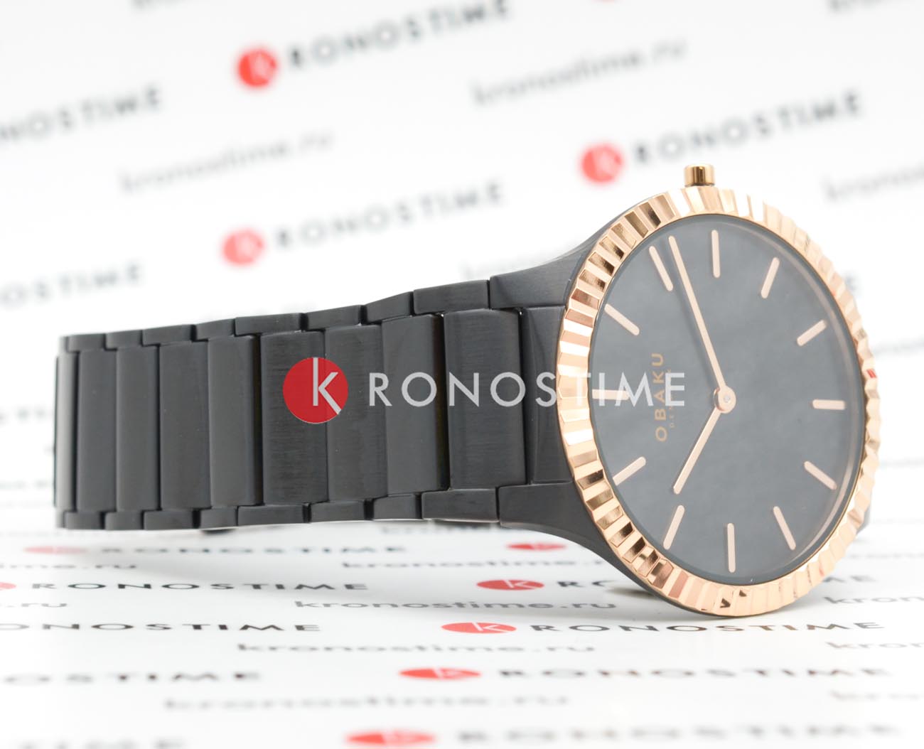 Оригинальные часы Obaku Obaku Linje Jude V292GXMBSB кварцевые калибр механизма  общий вид