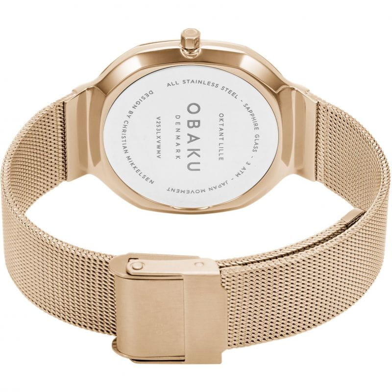 Obaku Obaku Mesh V253LXVWMV,  дания женские часы на браслете сталь с ip покрытием боковой вид