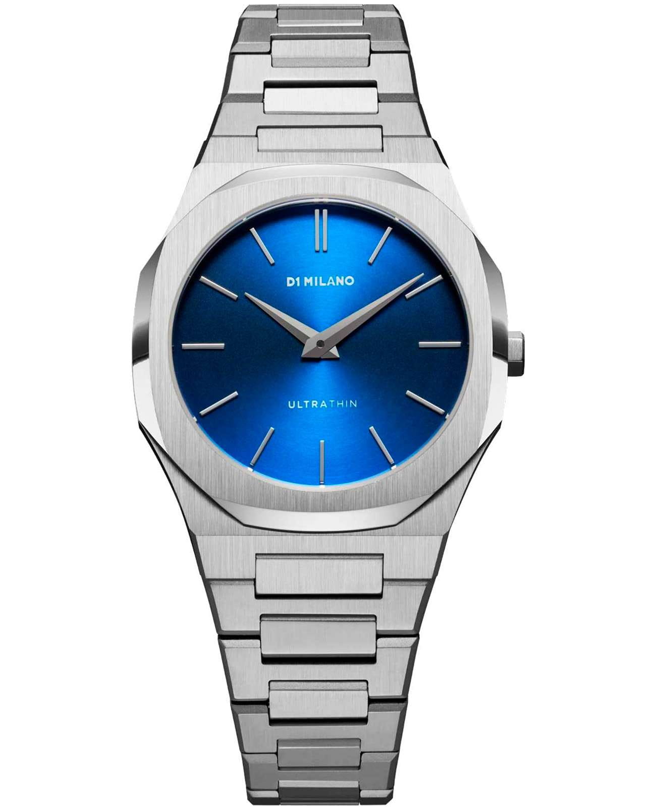 D1 Milano D1 Milano Ultra Thin UTBL21  UTBL21 кварцевые женские часы синий циферблат, браслет нержавеющая сталь — вид спереди