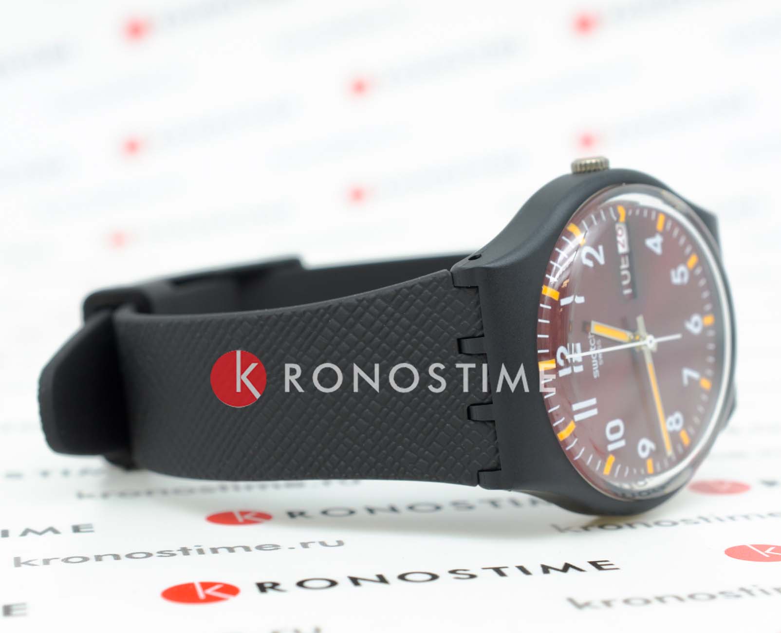 Оригинальные часы Swatch Swatch Gent Biosourced Standard SO28B704 кварцевые калибр механизма  общий вид
