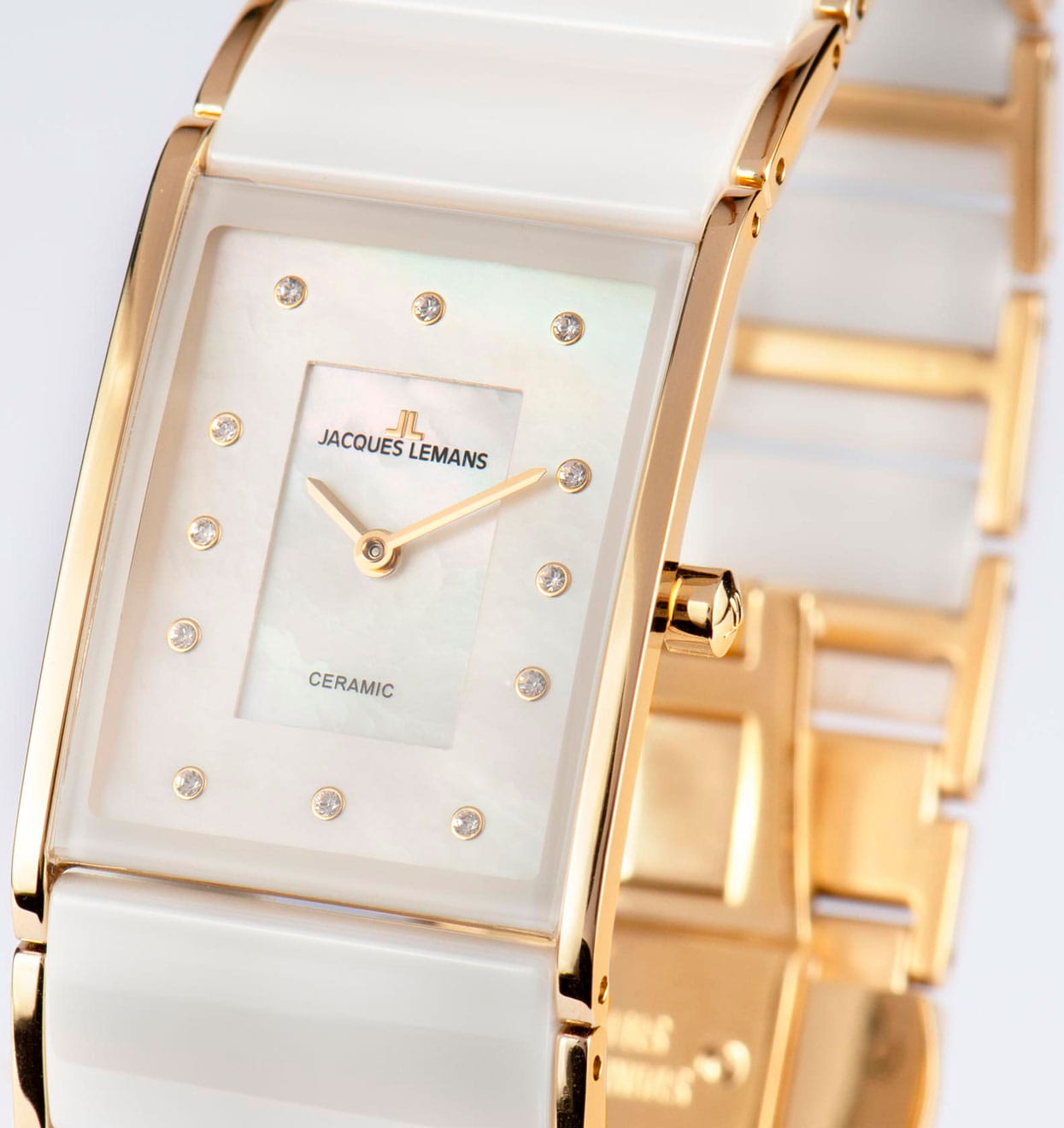 Jacques Lemans Jacques Lemans High Tech Ceramic 1-1940K женские часы перламутровый циферблат на запястье