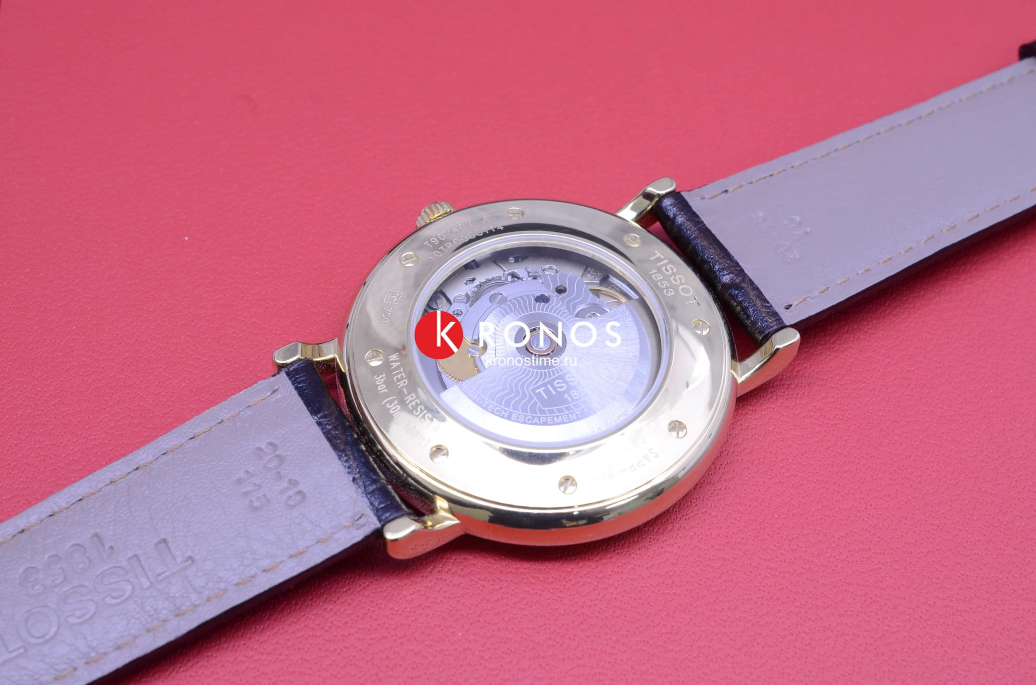 Tissot Tissot Carson Powermatic 80 18K Gold T907.407.16.031.00 Carson - задняя крышка золото металл корпуса, швейцария часы