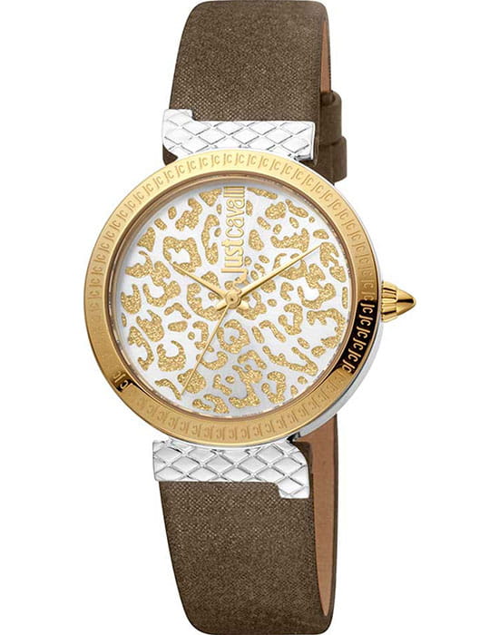 Just Cavalli Just Cavalli JC1L092L0035  JC1L092L0035 кварцевые женские часы  циферблат, браслет кожаный — вид спереди