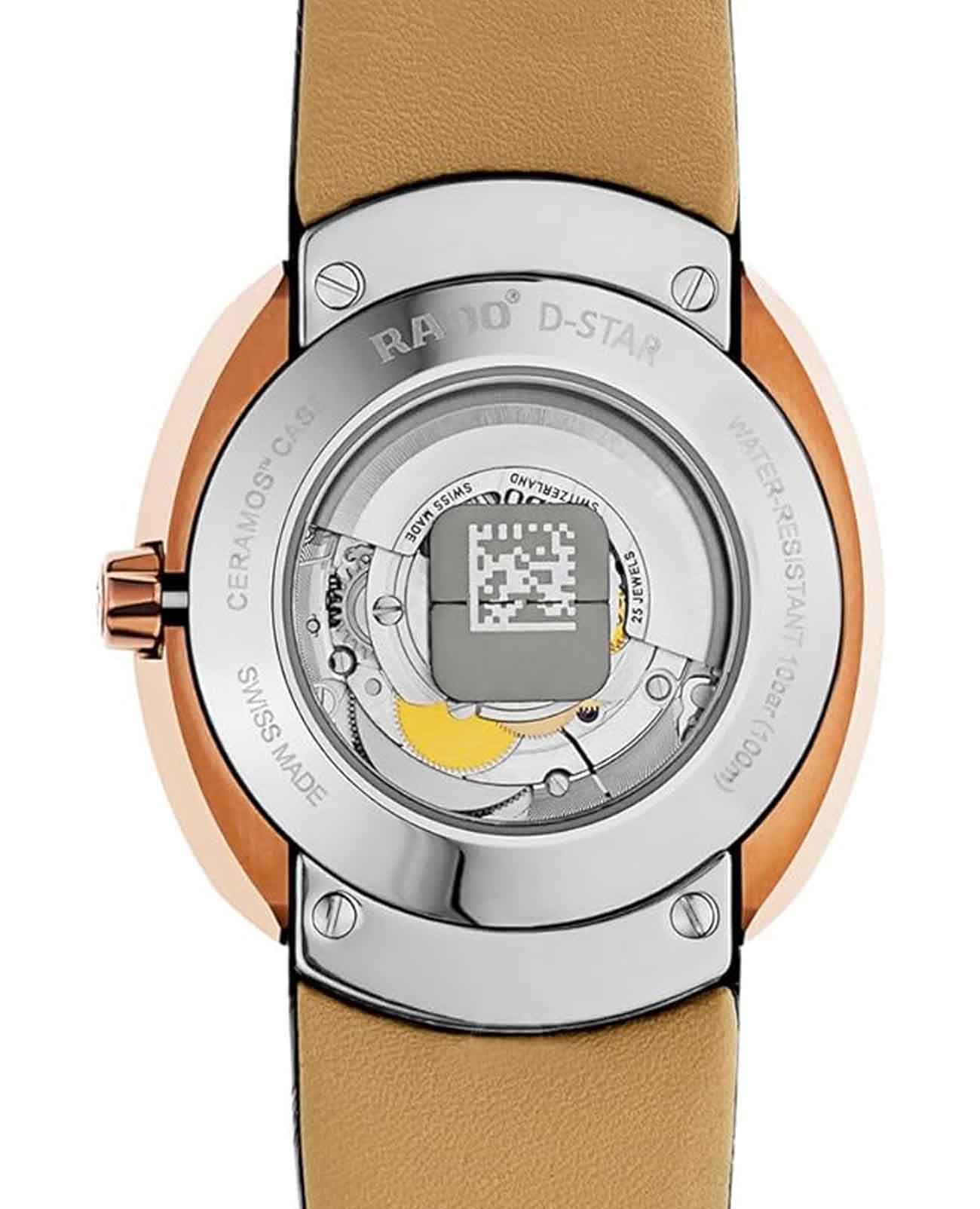 Rado Rado D-Star R15516105,  швейцария мужские часы на браслете кожаный боковой вид