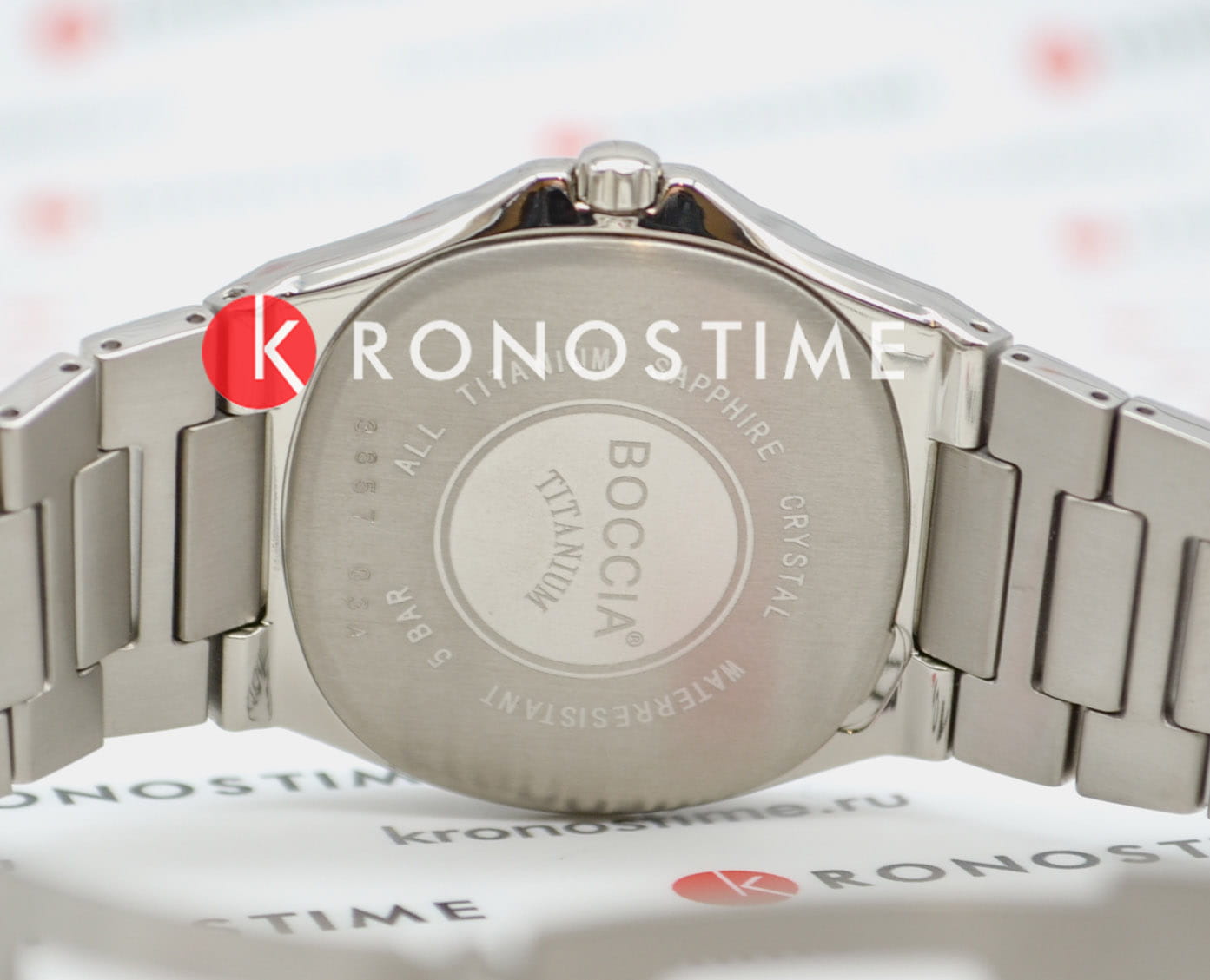 Boccia Titanium Boccia Titanium Square 3657-03  - задняя крышка титан корпуса, германия часы