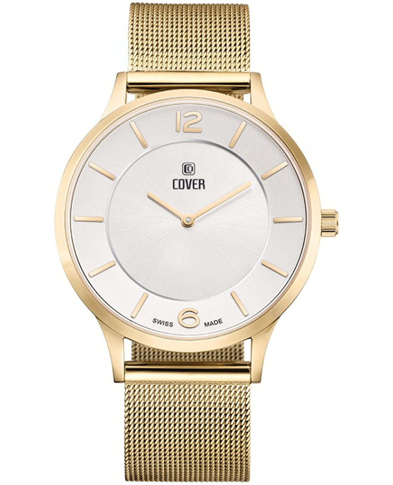 Cover Cover Essential CO2037.08  CO2037.08 кварцевые женские часы белый циферблат, браслет нержавеющая сталь с pvd-покрытием — вид спереди