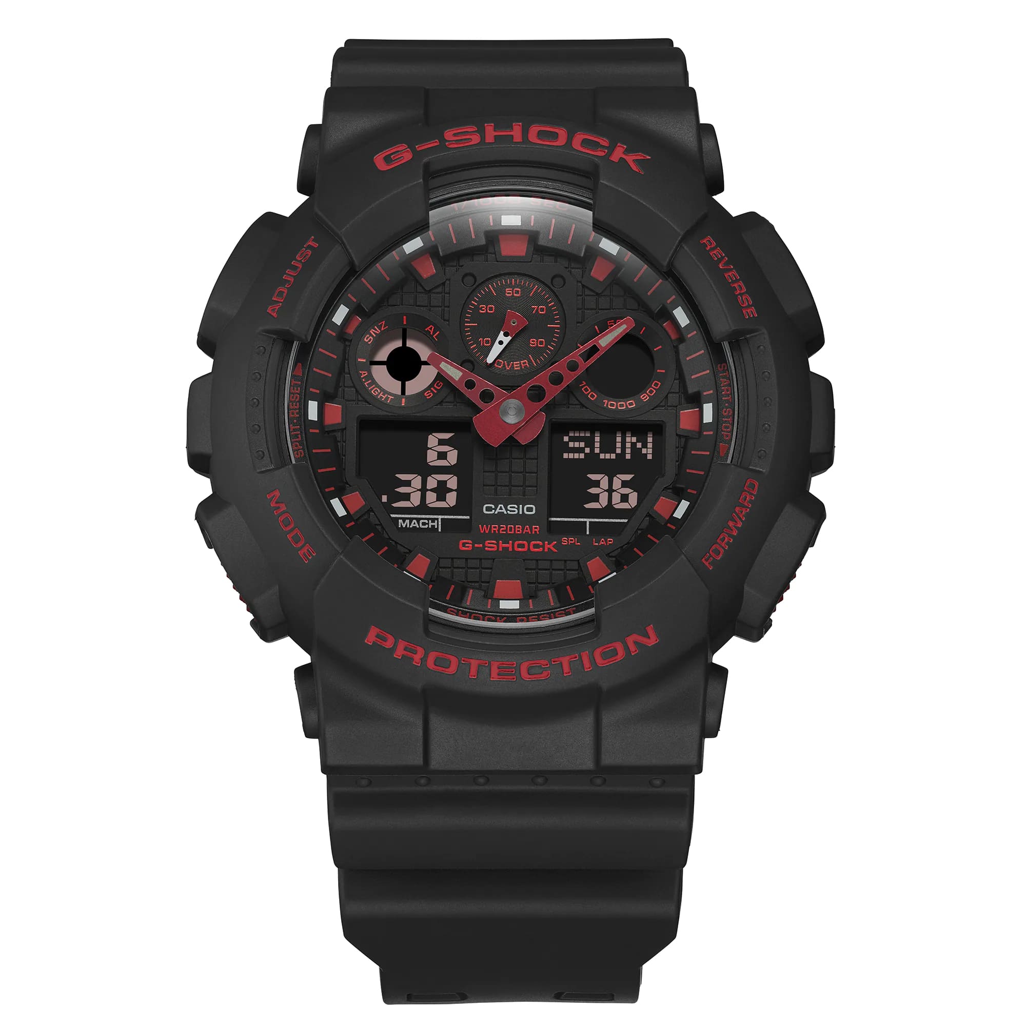 Casio Casio G-Shock GA-100BNR-1A мужские часы цветной циферблат на запястье
