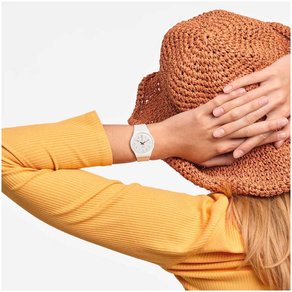 Swatch Swatch Gent SO28W106-S14 кварцевые женские часы часы крупный план белый циферблата