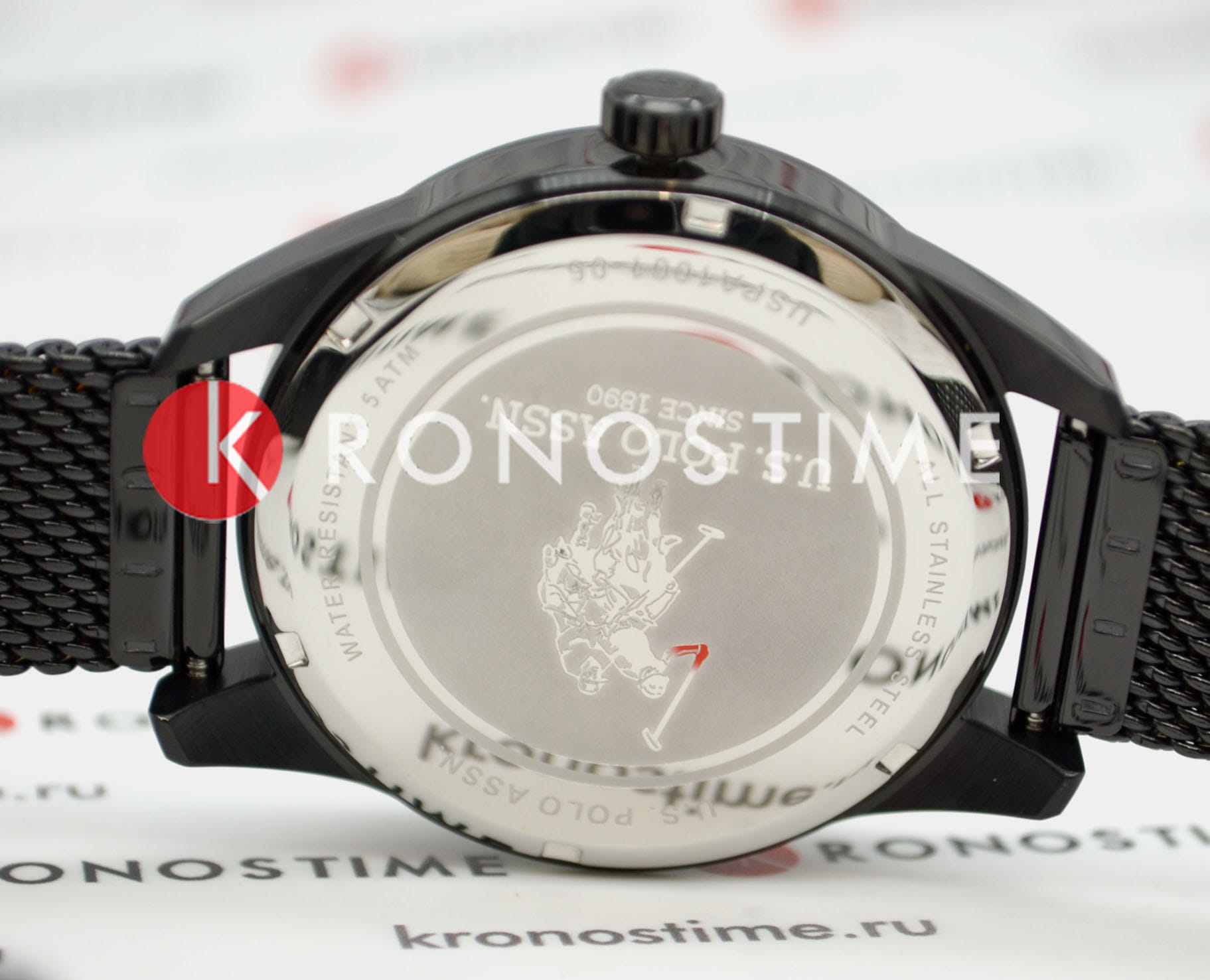 U.S. Polo Assn. U.S. Polo Assn. Fundamental USPA1001-06 кварцевые мужские часы часы крупный план серый циферблата