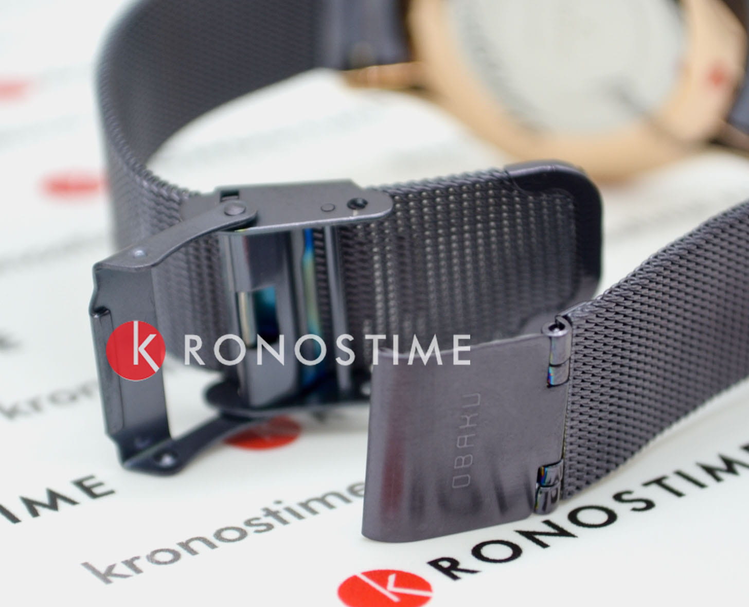 Obaku V217LXVNMN женские часы застежка крупным планом