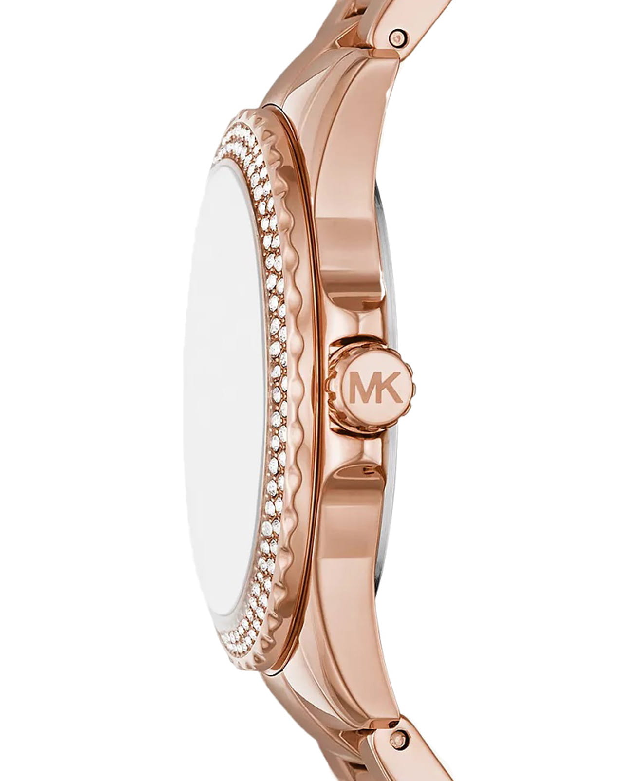 Michael Kors Michael Kors Everest MK7364,  сша женские часы на браслете нержавеющая сталь с pvd-покрытием боковой вид