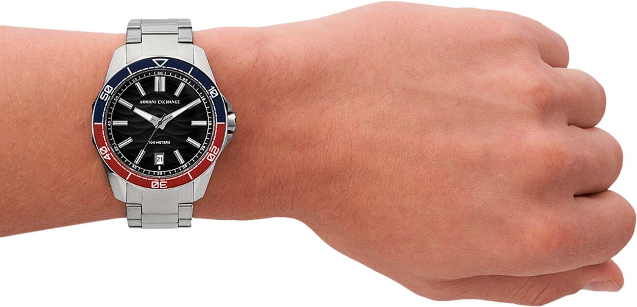 Armani Exchange Armani Exchange Dante AX1955 мужские часы черный циферблат на запястье