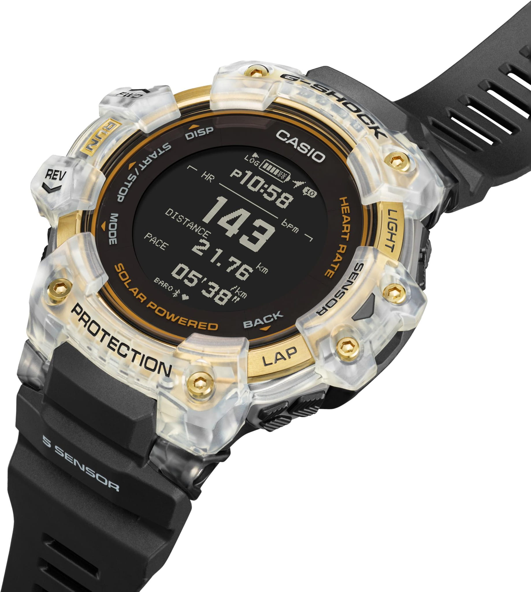 Casio Casio G-Shock GBD-H1000-1A9, g-shock япония мужские часы на браслете пластик боковой вид