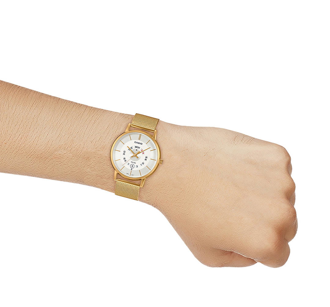 Casio Casio Collection MTP-B135MG-7A, collection япония мужские часы на браслете нержавеющая сталь с ip-покрытием боковой вид