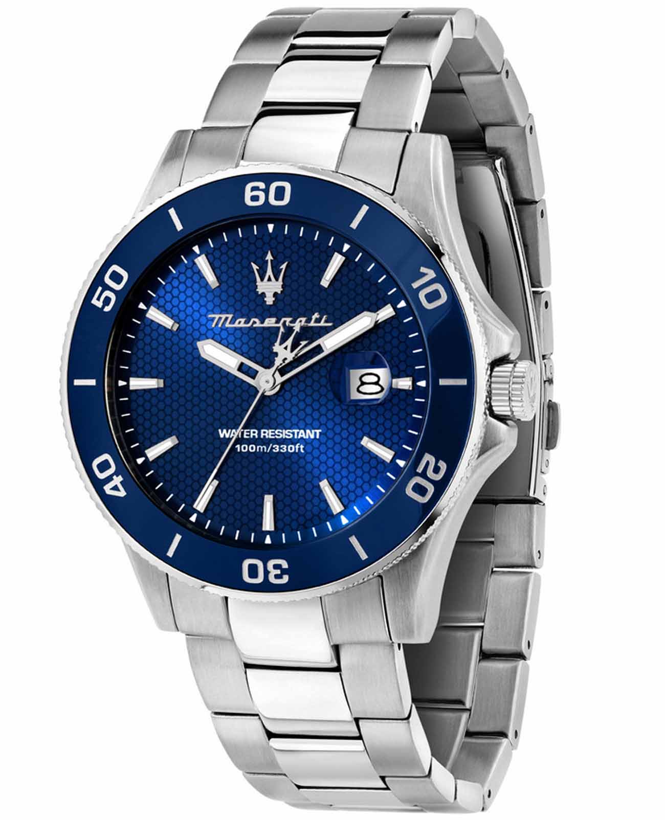 Maserati Maserati Competizione R8853100036  R8853100036 кварцевые мужские часы синий циферблат, браслет нержавеющая сталь — вид спереди