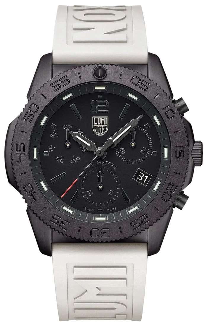 Luminox Luminox Pacific Diver Chronograph XS.3141.BO.1.SET, sea швейцария мужские часы на браслете каучук боковой вид
