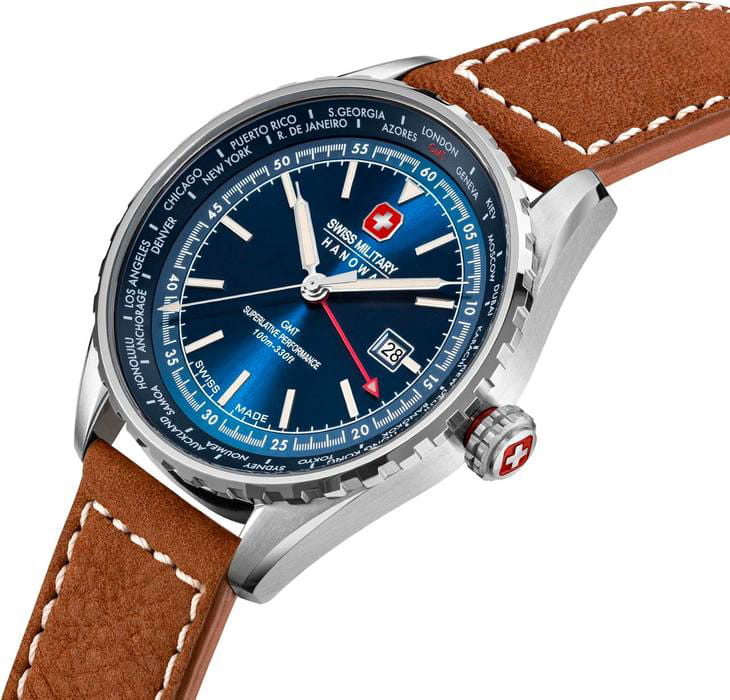 Swiss Military Hanowa Swiss Military Hanowa Afterburn Gmt SMWGB0003202 , наручные мужские часы фото под углом