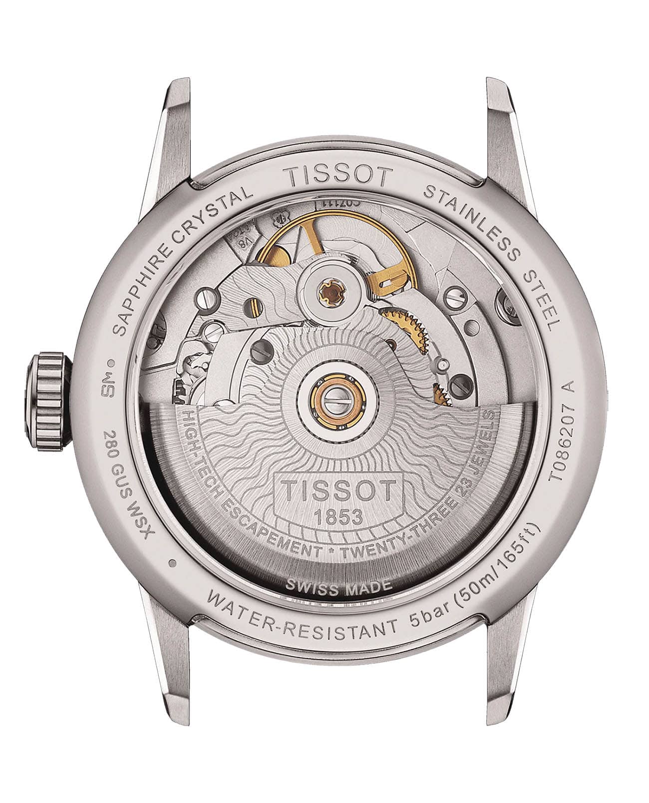 Tissot Tissot Luxury Powermatic 80 Lady T086.207.11.046.00, t-classic швейцария женские часы на браслете нержавеющая сталь боковой вид
