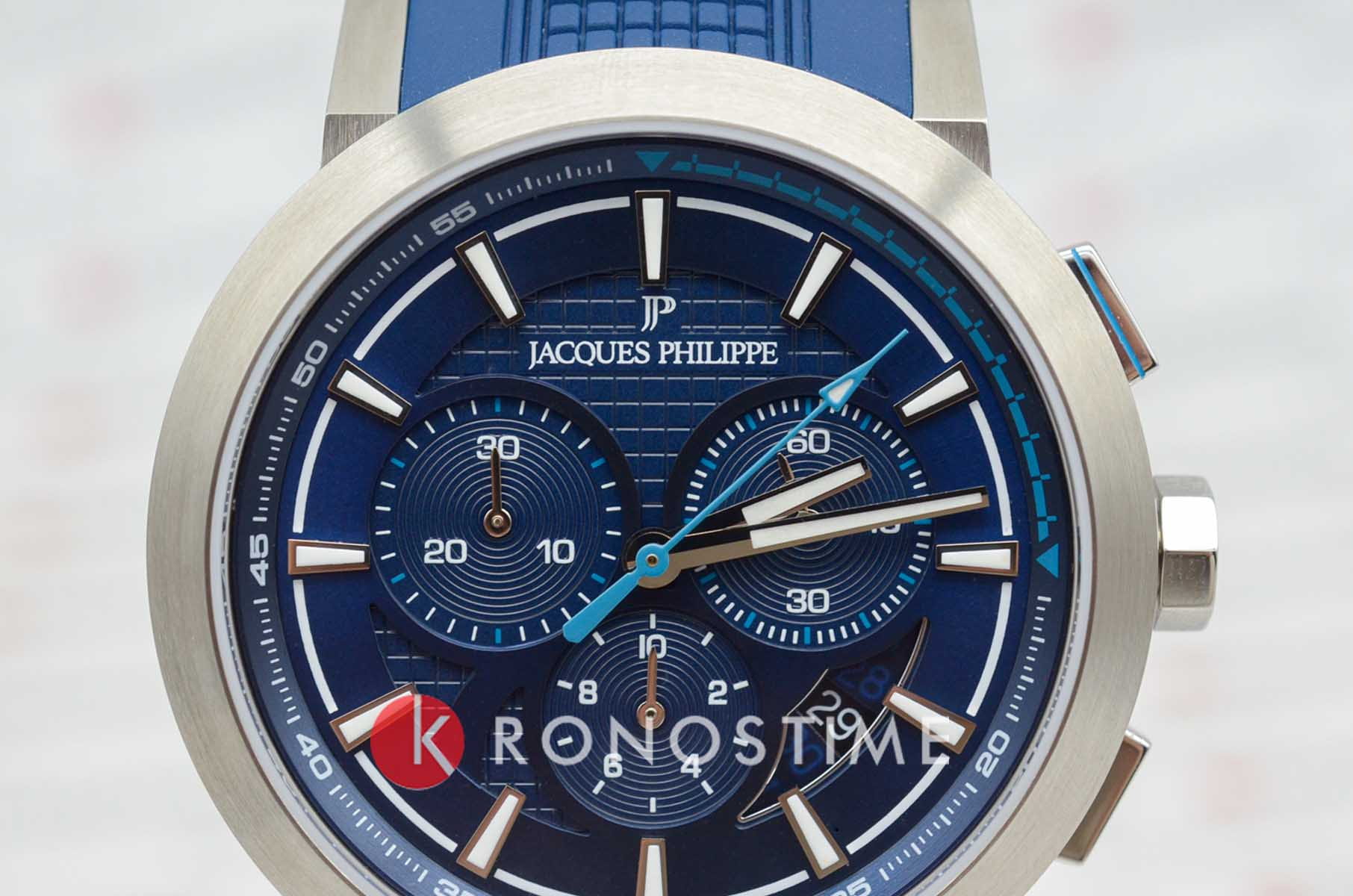 Jacques Philippe Jacques Philippe Corus JPQGC371432,  швейцария мужские часы на браслете силикон боковой вид