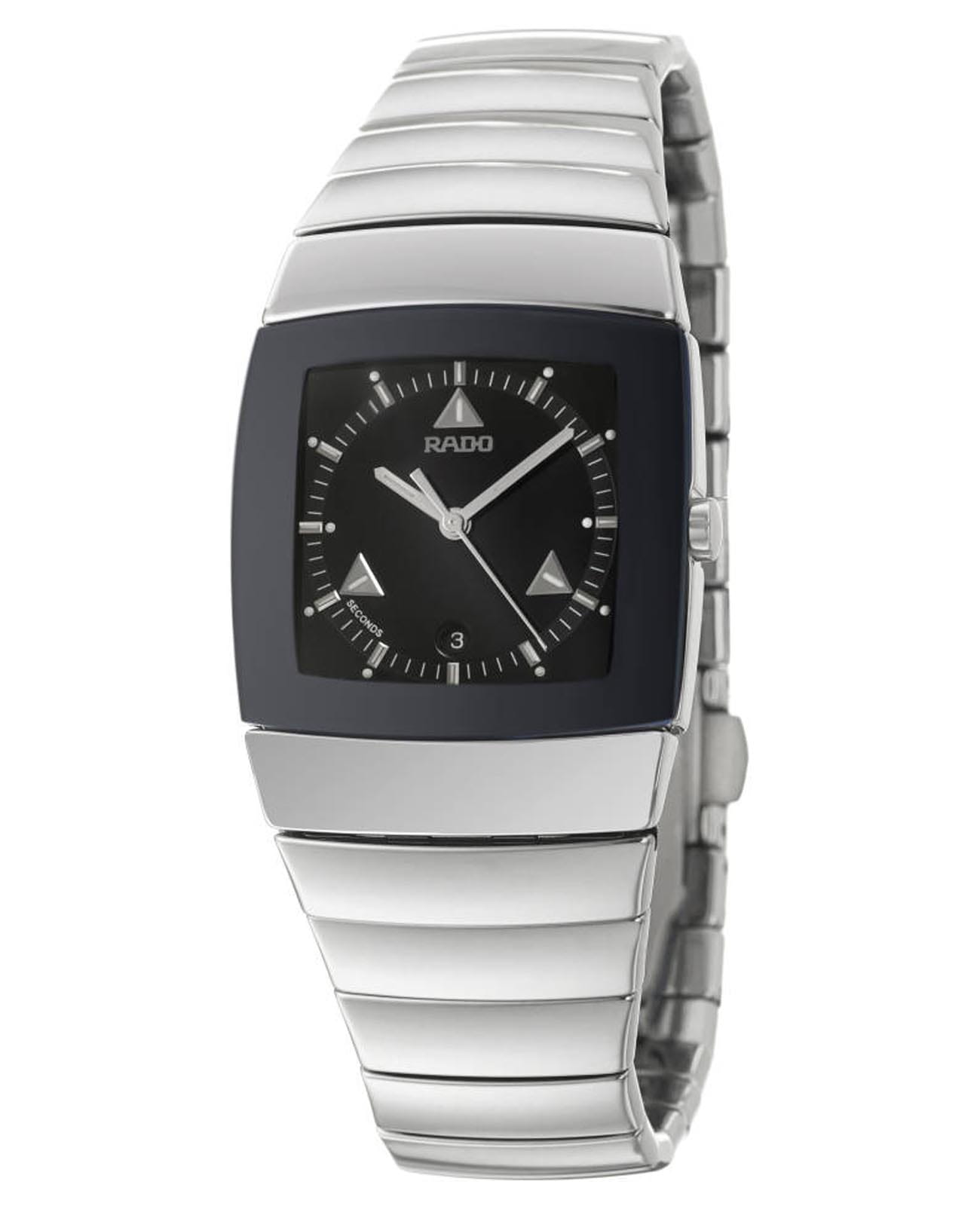 Rado Rado Sintra R13779152  R13779152 кварцевые женские часы черный циферблат, браслет керамика — вид спереди